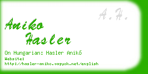 aniko hasler business card